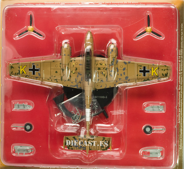 Messerschmitt Bf 110D-3, África del Norte, 1941, 1:72, Altaya 