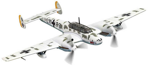 Messerschmitt Bf 110F, Luftwaffe 10.(Z)/JG 5, LN+FR, Operación Barbarroja, 942, 1:72, Corgi 