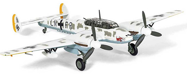 Messerschmitt Bf 110F, Luftwaffe 10.(Z)/JG 5, LN+FR, Operación Barbarroja, 942, 1:72, Corgi 