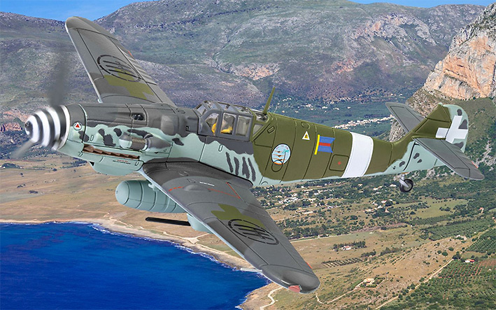Messerschmitt Me109G-6 (Trop), Sicilia, Julio 1943, 1:72, Corgi 