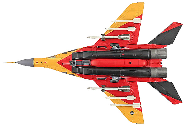 MiG-29 Fulcrum-A, Luftwaffe JG 73 Steinhoff, 29+20, Rostock-Laage, Alemania, 2001, 1:72, Hobby Master 
