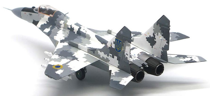 Mikoyan MiG-29MU1 Fulcrum-C ,Fuerza Aérea Ucraniana, Amarillo 57, Ucrania, 2014, 1:72, JC Wings 
