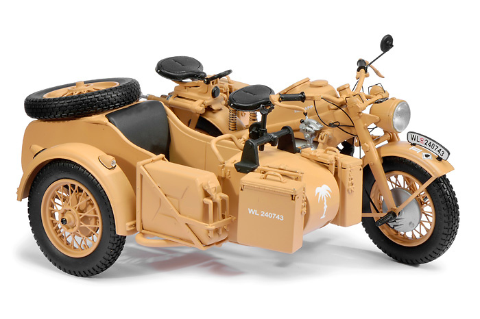 Motocicleta Zundapp KS750, Afrika Korps, 1:10, Schuco 