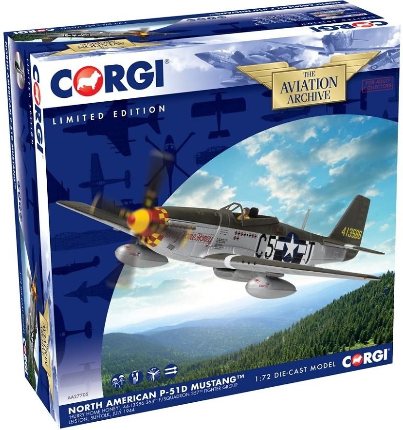 North American P-51D Mustang, ‘Hurry Home Honey’, 1944, 1:72, Corgi 