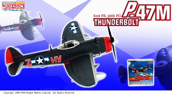 P-47M Thunderbolt, 61stFS/56th FG (HV-Z, 44-21108), 1:72, Dragon Wings 