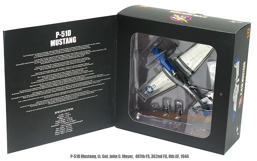 P-51D Mustang Lt. Col J.C. Meyer 487th Fighter Sqn. 352nd Fighter Group, 1944, 1:72, JC Wings 