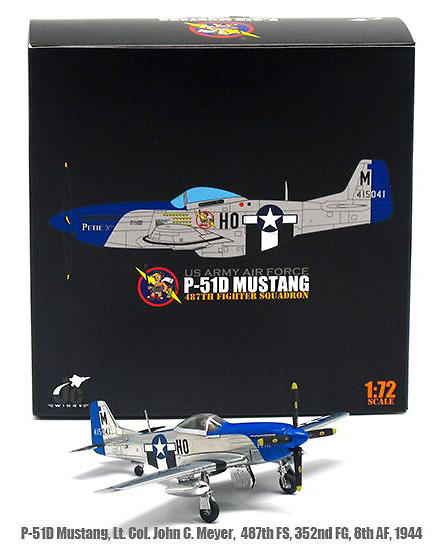 P-51D Mustang Lt. Col J.C. Meyer 487th Fighter Sqn. 352nd Fighter Group, 1944, 1:72, JC Wings 