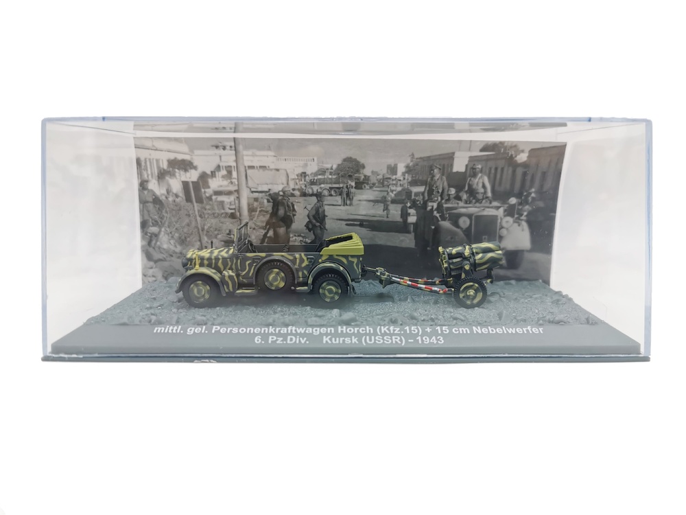 Personenkraftwagen Horch + 15 cm Nebelwerfer, Kursk, 1943, 1:72, Altaya 