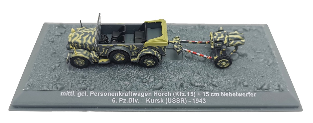 Personenkraftwagen Horch + 15 cm Nebelwerfer, Kursk, 1943, 1:72, Altaya 