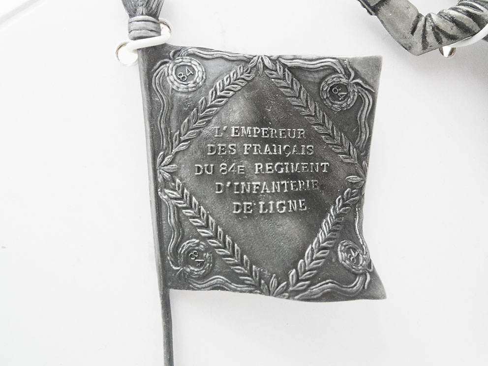 Portaestandarte del 84 Regimiento de Infantería de Línea, Estandarte, Corneta de Infantería, 1:24, Atlas Editions 