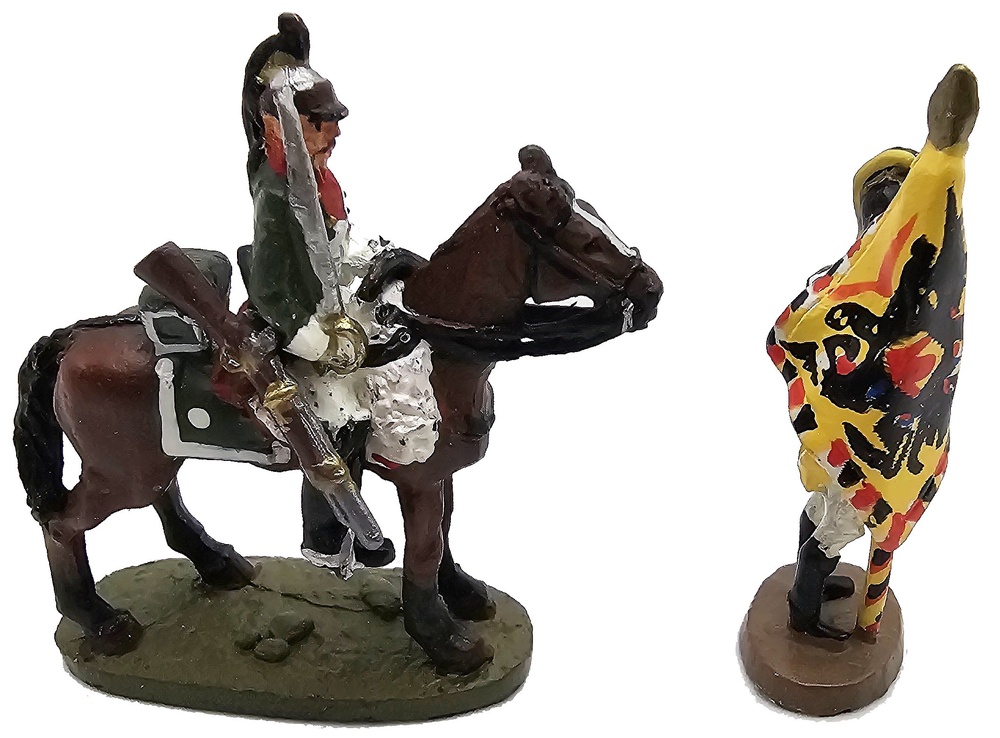 Portaestandarte y Soldado a Caballo, Batalla de Austerlitz, 1:60, Del Prado 