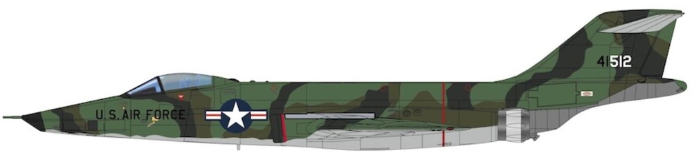 RF101A Voodoo USAF, 54-1512, 363º Ala de Reconocimiento, Udorn, 1965, 1:72, Hobby Master 