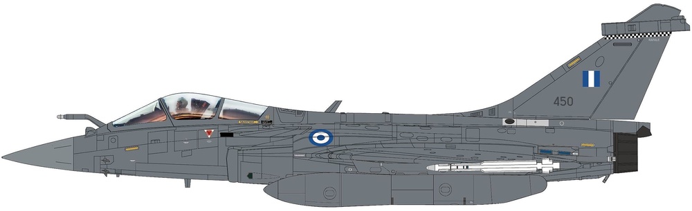 Rafale EG 450, 332 Mira, Fuerza Aérea Griega, 2023, 1:72, Hobby Master HA9620 