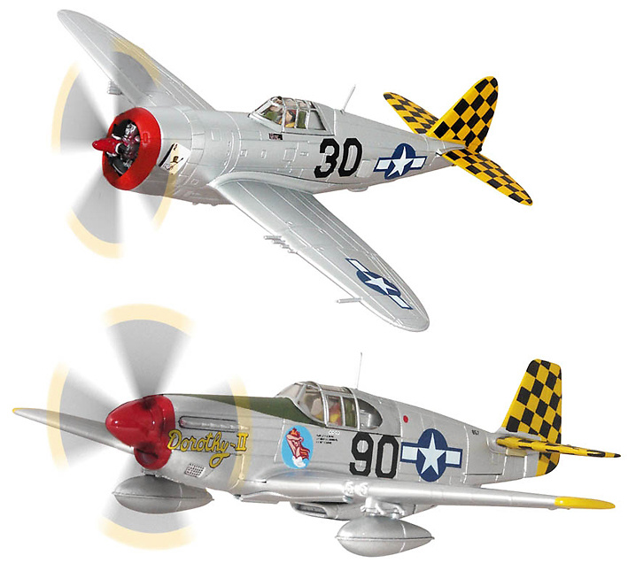 Republic P47 Thunderbolt and North American P-51B Mustang, 1:72, Corgi 