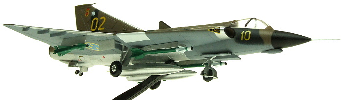 Saab Draken J35F 10-02 35-602, Swedish Air Force, Angelholm, 1995, 1:72, Aviation 72 