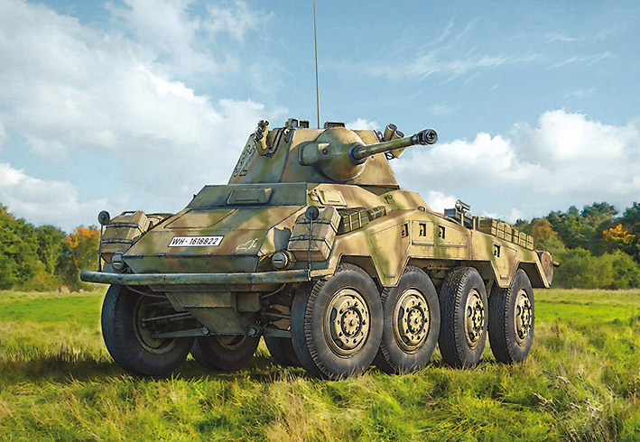Sd.Kfz. 234/2 Puma, Alemania, 2ª Guerra Mundial, 1:35, Italeri 