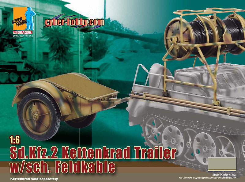 Sd.Kfz.2 Kettenkrad, remolque con cable, 1:6, Dragon 