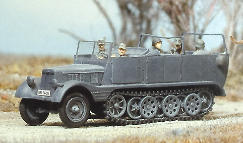 Semi oruga 3 Ton. Sdkfz 11, Alemania 1939-45, 1:87, Preiser 