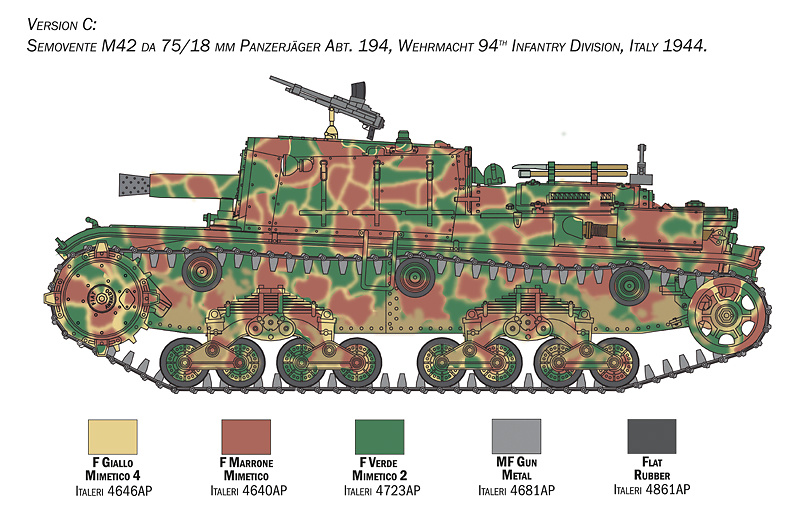 Semovente M42 da 75/18, Italia, 2ª Guerra Mundial, 1:35, Italeri 