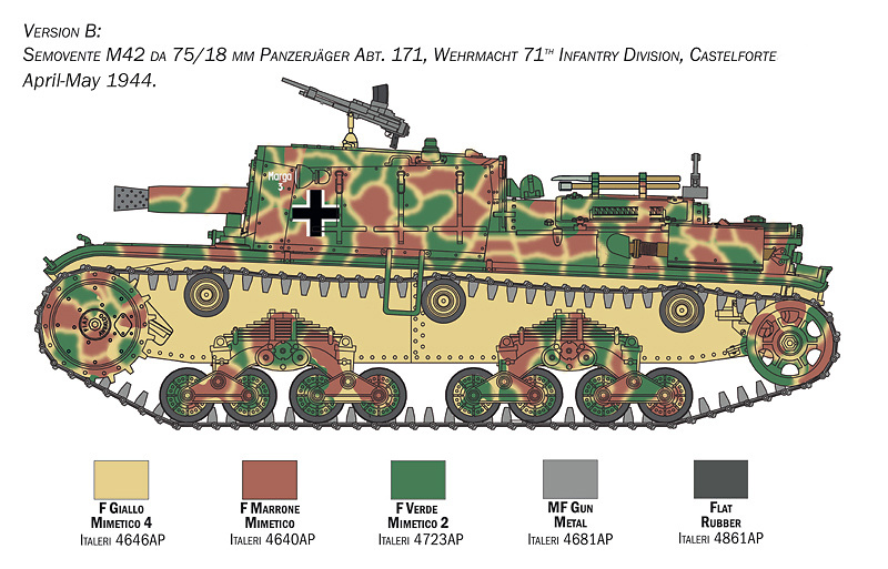 Semovente M42 da 75/18, Italia, 2ª Guerra Mundial, 1:35, Italeri 