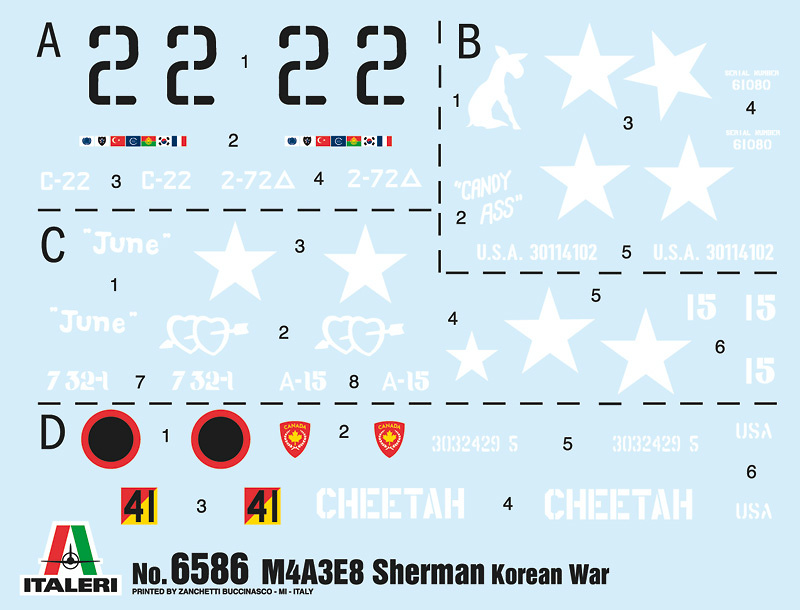 Sherman M4A3E8, Guerra de Corea, 1:35, Italeri 