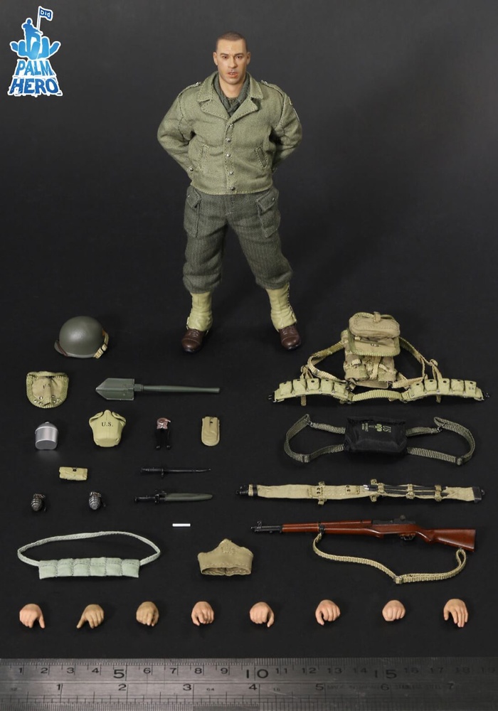 Soldado Caparzo, Rangers de EE.UU., Palm Hero Series WWII, 1:12, Did XA80011 