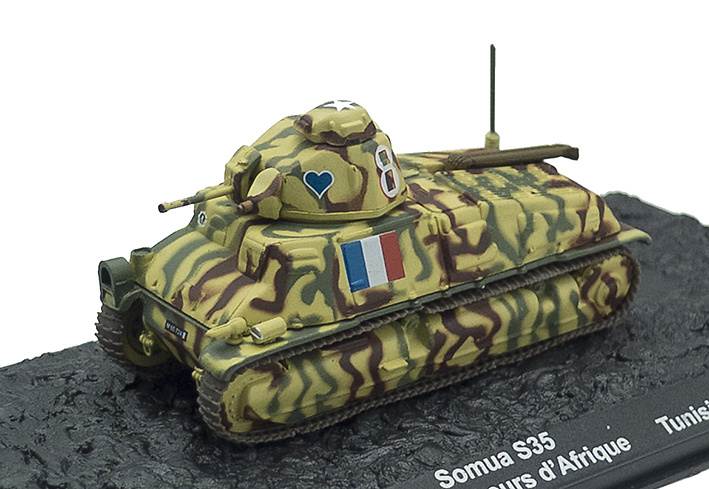 Somua S35, 12ème Régiment de Chasseurs d'Afrique, Tunisia, 1943, 1:72, Altaya 