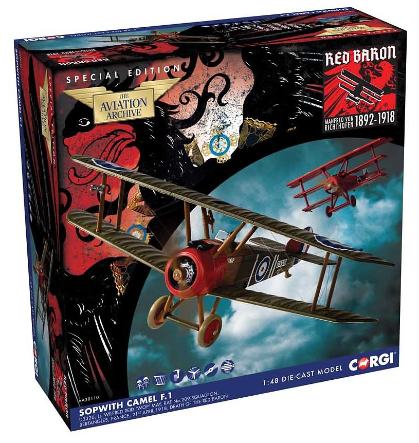 Sopwith Camel F.1. Wilfred May, 21 Abril 1918, Muerte del Barón Rojo, (Edición Especial), 1:48, Corgi 