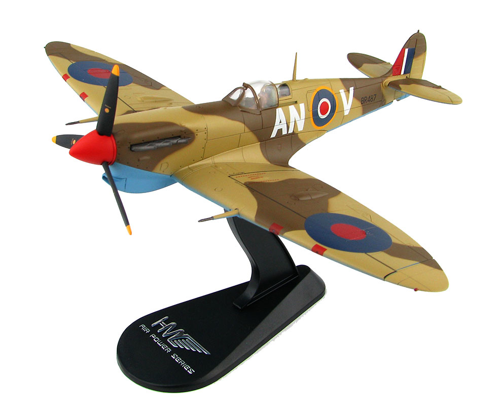 Spitfire Vb Trop No.417 Sqn., BR487/AN-V, Túnez, 1943, 1:48, Hobby Master 
