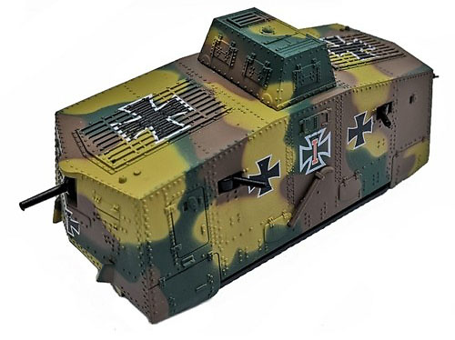 Sturmpanzerwagen A7V (camuflaje), Alemania, 1917, 1:72, Panzerkampf 
