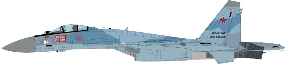 Su-35 Flanker E Red 59, Fuerza Aérea Siria, Guerra de Siria, 1:72, Hobby Master 