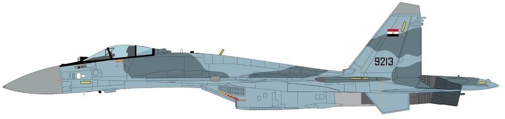 Su-35S Flanker E 9213, Fuerza Aérea Egipcia, Agosto 2020, 1:72, Hobby Master 