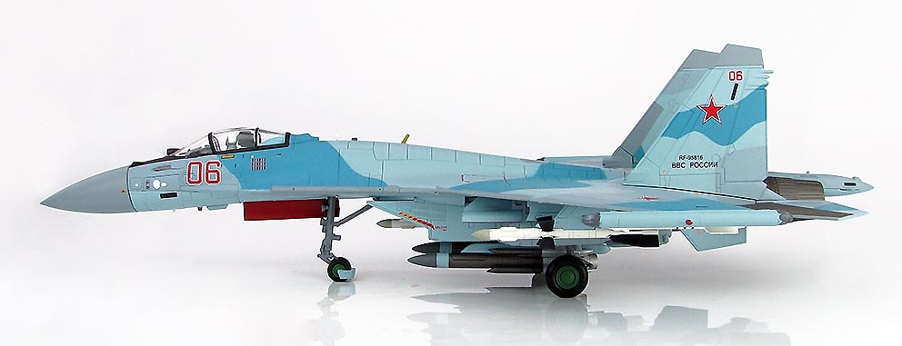 Su-35S Flanker E Red 06, Fuerzas Aéreas Rusas, Latakia, Siria, 2016, (INCLUYE CALCAS), 1:72, Hobby Master 