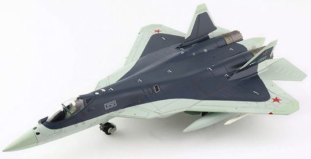 Su-57 Stealth Fighter (T-50-6-2) Bort 056, Fuerza Aérea Rusa, 2016 1:72, Hobby Master 