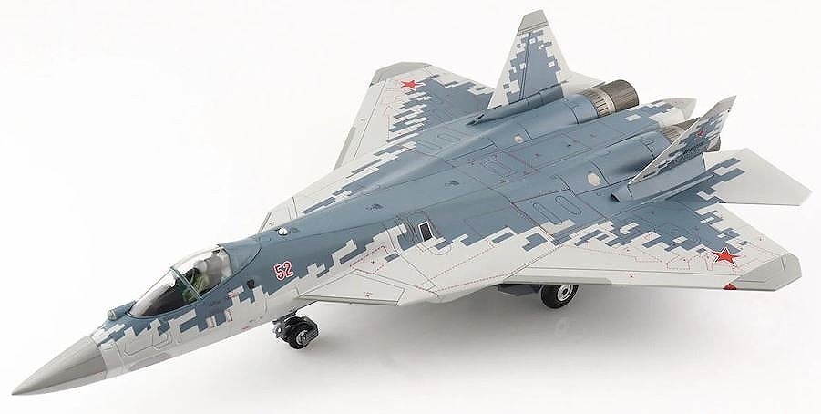 Su-57 Stealth Fighter Red 52, Fuerza Aérea Rusa, 2022, 1:72, Hobby Master 