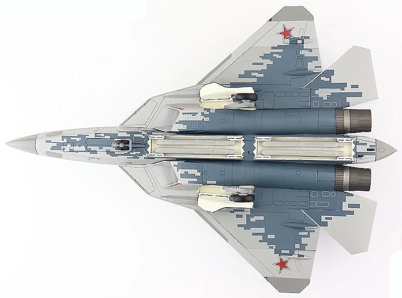 Su-57 Stealth Fighter Red 52, Fuerza Aérea Rusa, 2022, 1:72, Hobby Master 