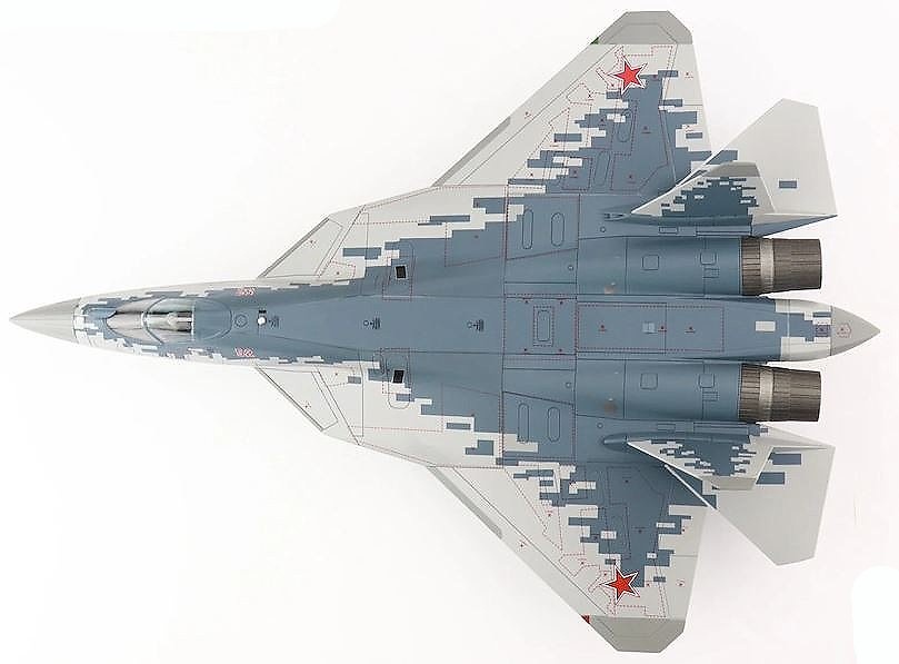 Su-57 Stealth Fighter Red 52, Fuerza Aérea Rusa, 2022, 1:72, Hobby Master 