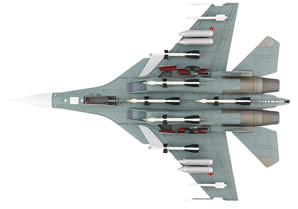 Sukhoi Su-33 Flanker-D, 279º FAR, 2º Escuadrón Tigers, Red 84, Marina Rusa, Siria, 2016, 1:72, Hobby Master 
