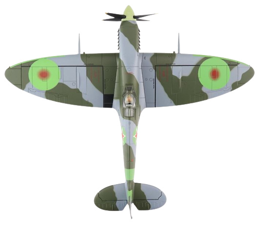 Supermarine Spitfire Mk IX, PT879 Spitfire Ruso, Inglaterra, 2020, 1:48, Hobby Master 