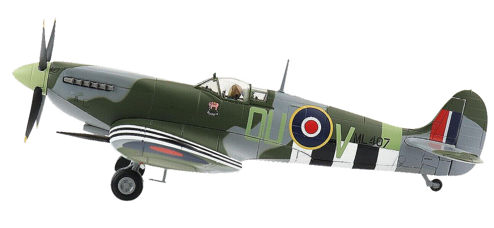 Supermarine Spitfire Mk IX RAF 485º Escuadrón, ML407, Johnnie Houlton, Francia, Septiembre1944, 1:48, Hobby Master 