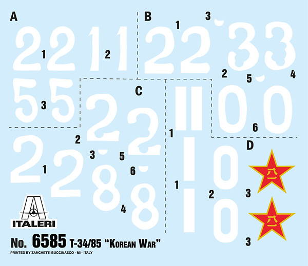 T-34/85, Guerra de Corea, 1:35, Italeri 