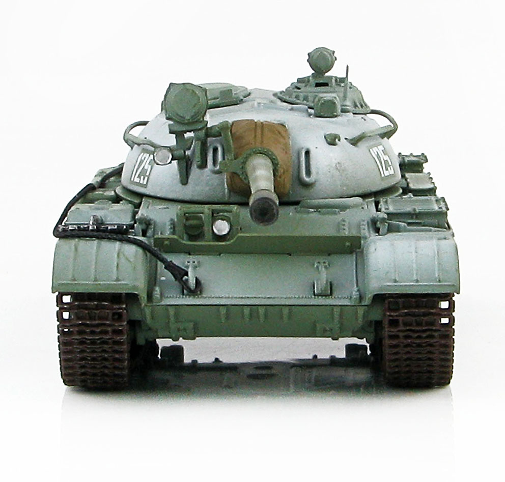 T-55 Tanque Medio Soviético, # 125, maniobras militares de invierno, años 70, 1:72, Hobby Master 