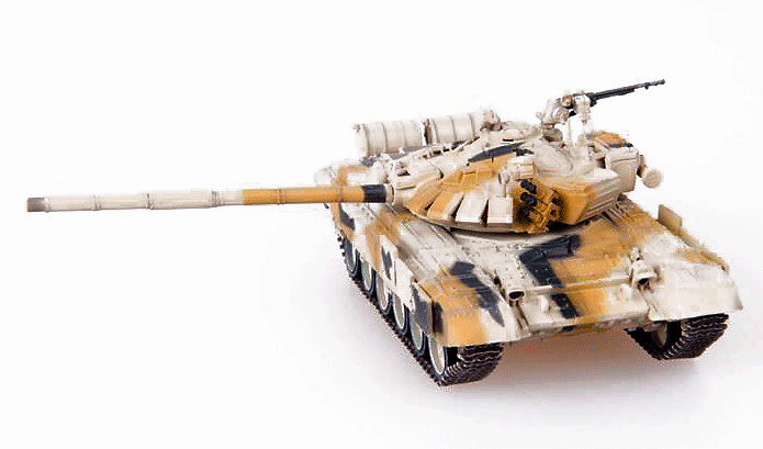 T-72BM, Tanque de Combate Principal, camuflaje desierto, años 2010, 1:72, Modelcollect 