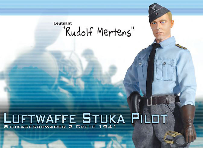Teniente Rudolf Mertens, Piloto de Stuka de la Luftwaffe, Stukageschwader 2, Creta, 1941, 1:6, Dragon Armor 