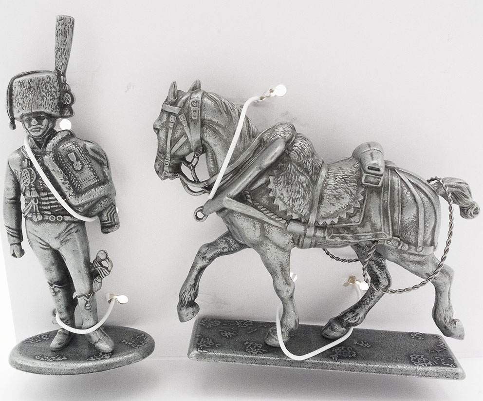 Teniente de la Guardia de Cazadores, Caballo de Tiro para Forja de Campo, 1:24, Atlas Editions 