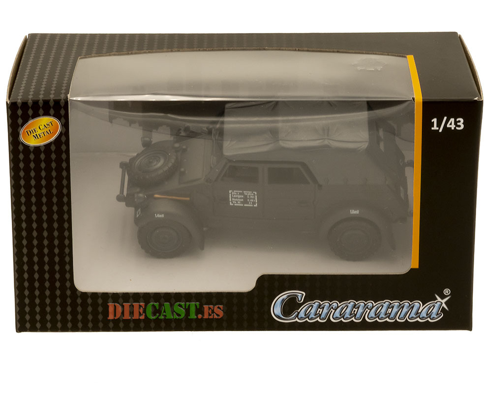 Volkswagen Kübelwagen Type 82, cerrado, verde oscuro, 1940, 1:43, Cararama 