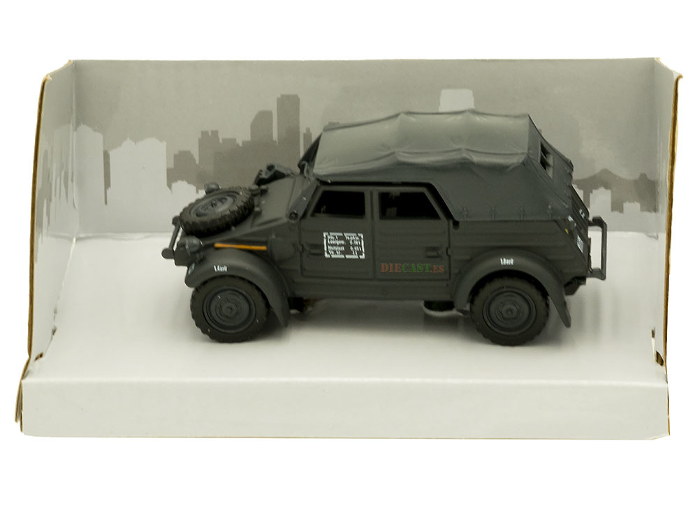 Volkswagen Kübelwagen Type 82, cerrado, verde oscuro, 1940, 1:43, Cararama 