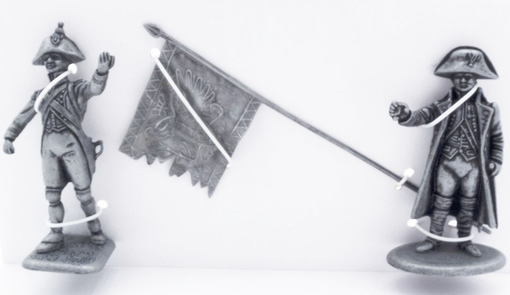 Voltigeur de Línea, Bandera Austriaca Portada por los Voltigeur de Línea, Napoleón I en Uniforme de los Cazadores a Caballo de la Guardia, 1:24, Atlas Editions 