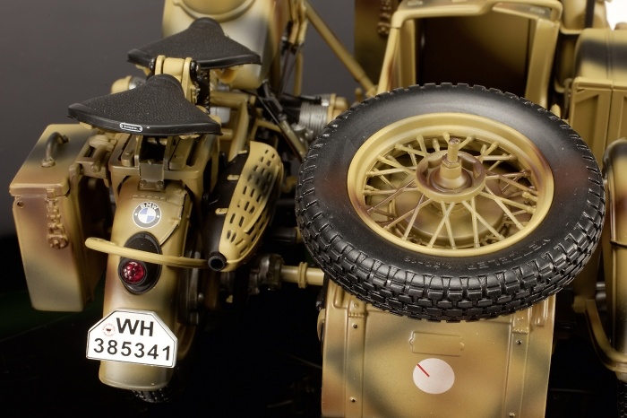 Werhmacht BMW R75 con sidecar, 1:10, Schuco 