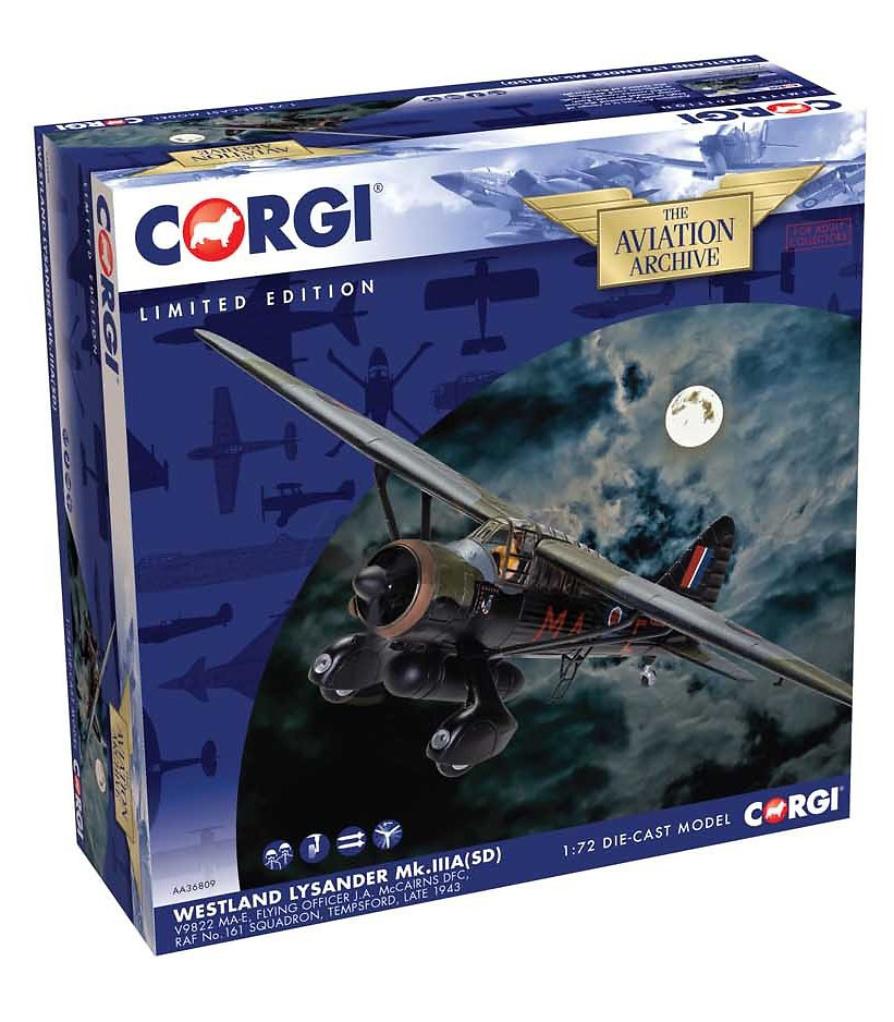 Westland Lysander Mk.IIIA(SD) V9822, RAF No.161 Squadron, Operaciones Especiales, 1:72, Corgi 